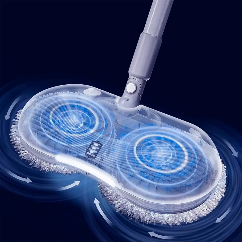 Mop Elétrico Inteligente + BRINDES: Módulos de Limpeza e Tanque Suporte