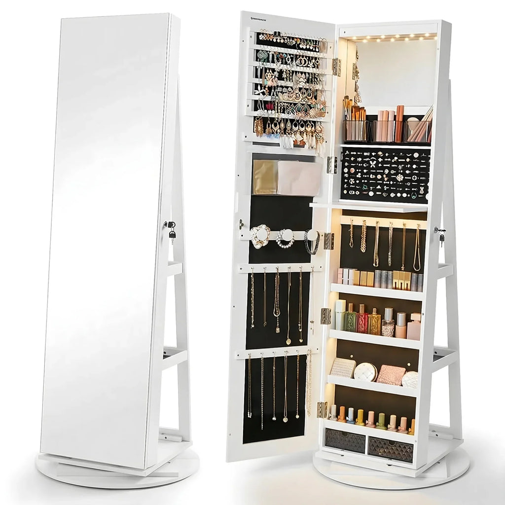 Espelho Porta Jóias Giratório - 🔥Ultimas Unidades em Promoção🔥