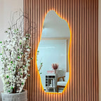 Espelho Orgânico com LED FIAMMA 140x60cm Modelo Trenz