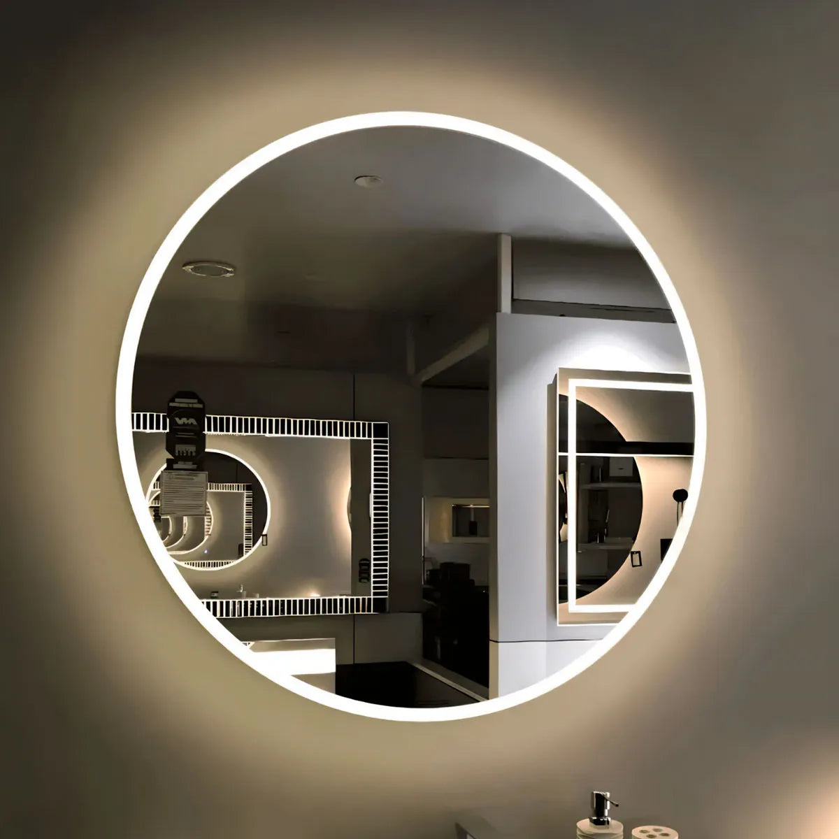 Espelho com LED 80cm Redondo Modelo Alba